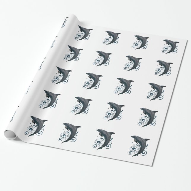Papel De Presente Golfinho (Desenrolado)