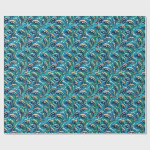 Papel De Presente Golfinhos nadam 