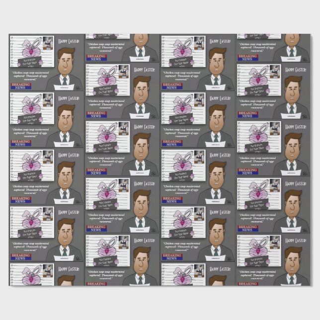 Papel De Presente Golpe de Coop de Frango (Aberto)