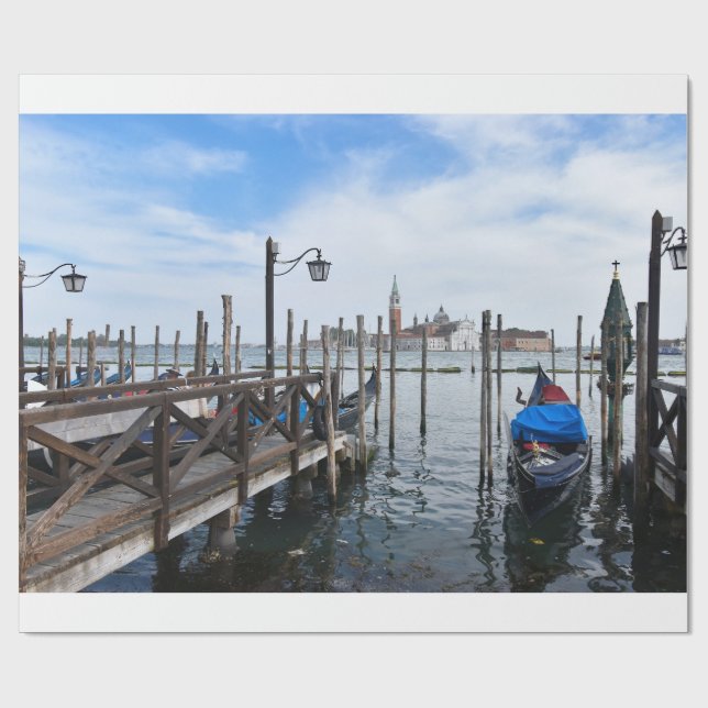 Papel De Presente Gôndolas Venezianas (Aberto)