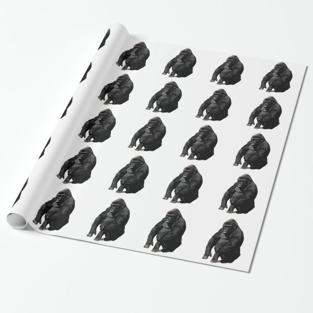 Papel De Presente Gorilla Pop Art (Desenrolado)