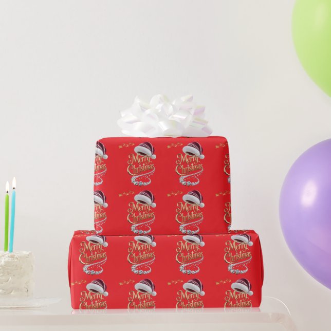 Papel De Presente Gorro de Natal fofo (Presentes para festas)