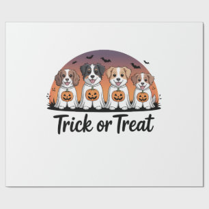Papel De Presente Gostosuras ou Travessuras Halloween