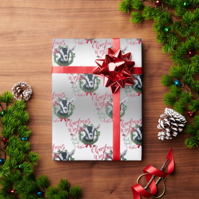 Papel De Presente GOTA | O Natal Deseja A Cabra De Bebê Beija A Guer (Presente de Natal)