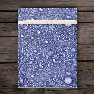 Papel De Presente Gotas de água azuis bonito do abstrato do branco
