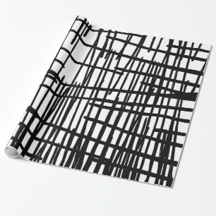 Papel De Presente Gotejamentos pintados mão brancos pretos originai