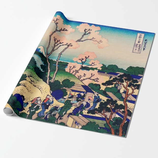 Papel De Presente Goten-Yama Hill, Shinagawa no Tokaido Japonês (Desenrolado)