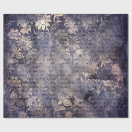 Papel De Presente Gothic Grunge Indigo 