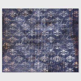 Papel De Presente Gothic Grunge Indigo 