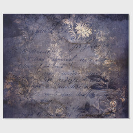 Papel De Presente Gothic Grunge Indigo 