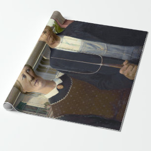 Papel De Presente Gótico americano icónico por Grant Wood