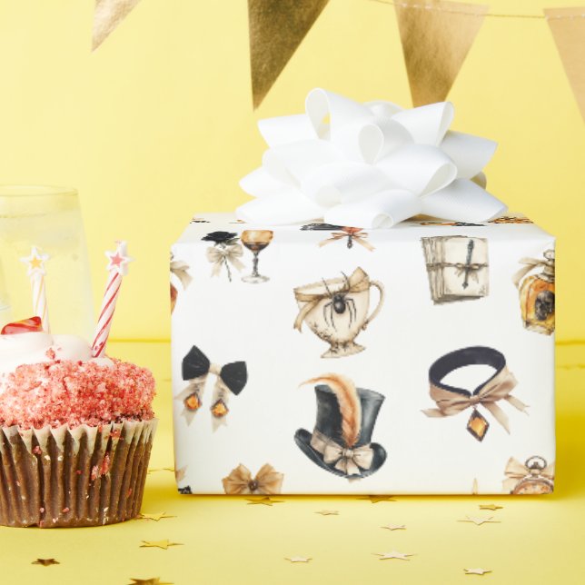 Papel De Presente Gótico com um toque de Coquete (Festa de aniversário)
