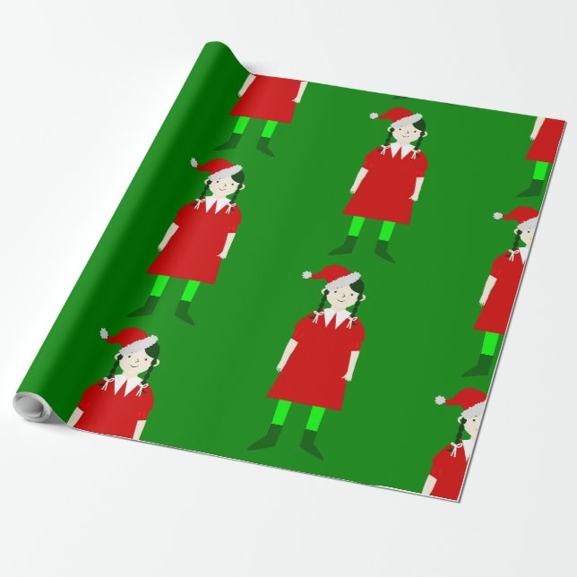 Papel De Presente gótico gótica natal assustadora (Desenrolado)