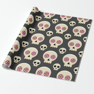 Papel De Presente Gótico Kawaii, Cute Cute, assustador, com padrão d