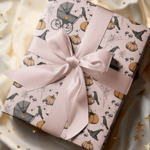 Papel De Presente Gótico rosa Carruagem bebê