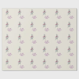 Papel De Presente Graceful botanical bird wrapping paper 