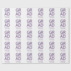 Papel De Presente Grad tipografia moderna graduação simples minimal 