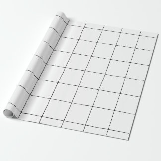 Papel De Presente Grade de Tinta - linhas pretas - personalizáveis