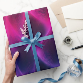 Papel De Presente Gradient Purple Pink Fusion Dark Abstract Pattern