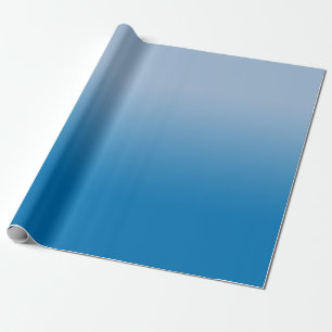 Papel De Presente Gradiente azul claro a azul escuro mínimo