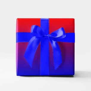 Papel De Presente Gradiente Azul Vermelho