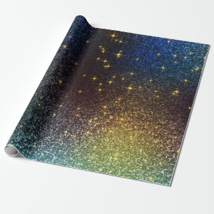 Papel De Presente Gradiente brilhante com cores coloridas