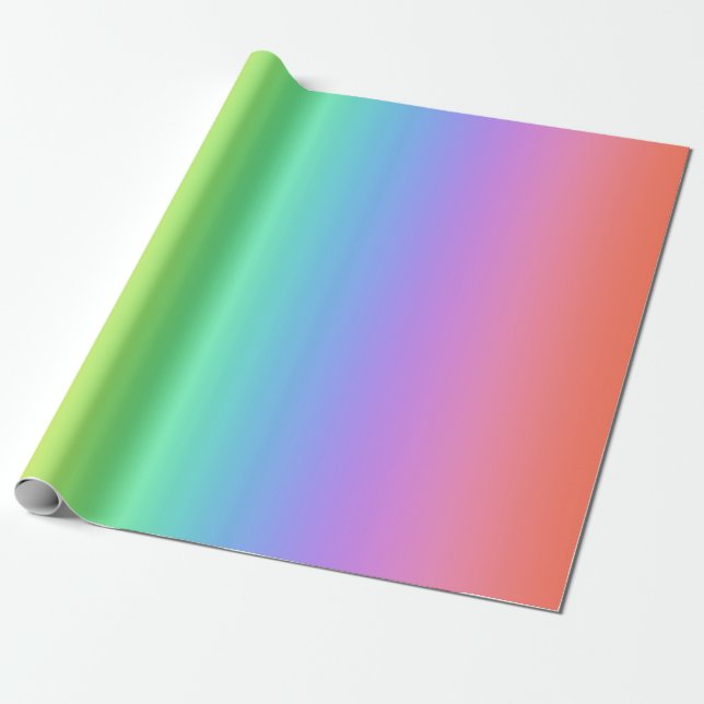 Papel De Presente Gradiente de Arco-íris  (Desenrolado)