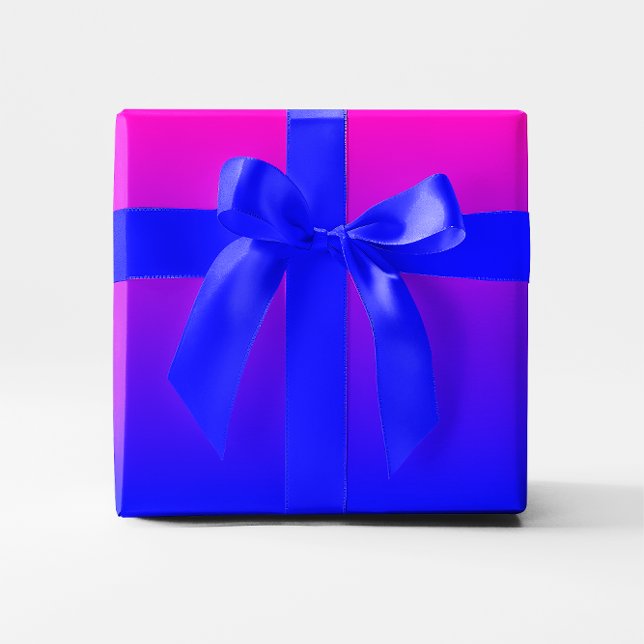 Papel De Presente Gradiente de Rosa para Azul (Pink to Blue Gradient Wrapping Paper)