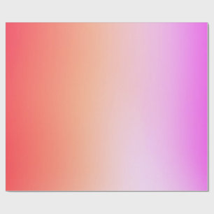 Papel De Presente Gradiente Radioso de Pôr do Sol Pastel