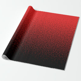 Papel De Presente Gradiente Ripplado Vermelho e Preto