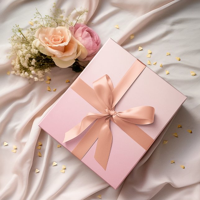 Papel De Presente Gradiente Rosa Pastel Minimalista Moderno (Modern Minimalist Pastel Pink Gradient Wrapping Paper)