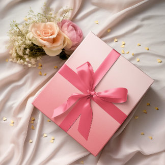 Papel De Presente Gradiente Rosa Tulipa Minimalista Moderna