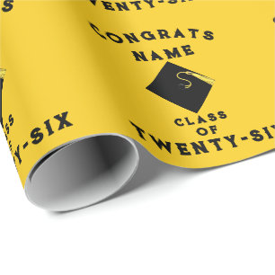 Papel De Presente Graduação 2025 Presente Amarelo