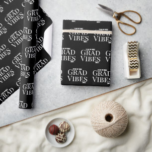 Papel De Presente Graduação Apenas em preto/branco