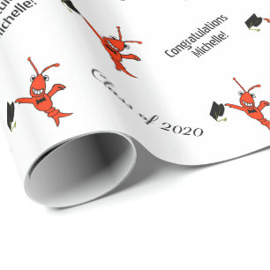 Papel De Presente Graduação bonito personalizada dos lagostins
