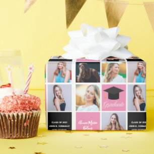 Papel De Presente Graduação Classe de Colagem de Fotos de 2021 Chi