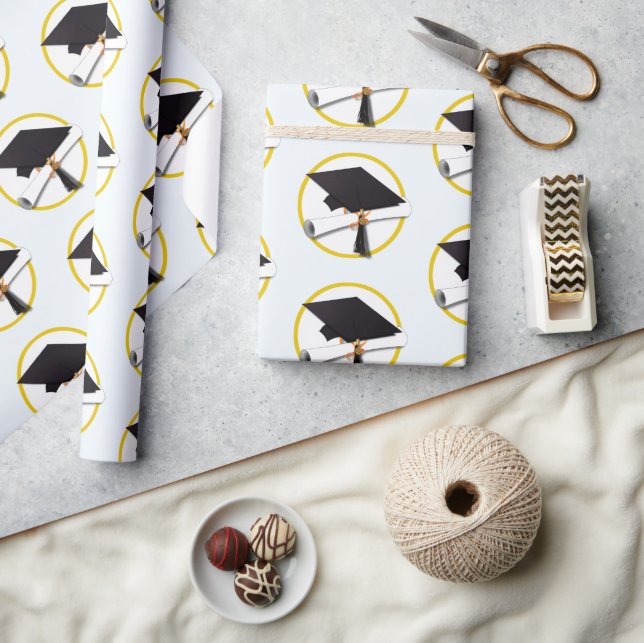 Papel De Presente Graduação de Diploma de Boné Formando (Artesanato)