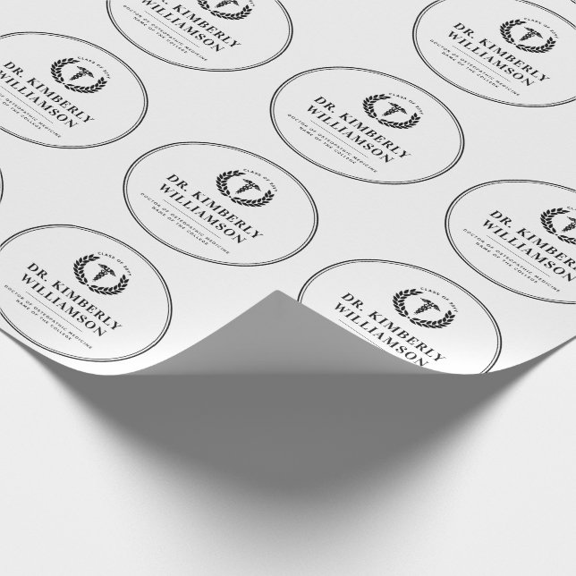 Papel De Presente Graduação Personalizada da Faculdade de Medicina M (Ponta)
