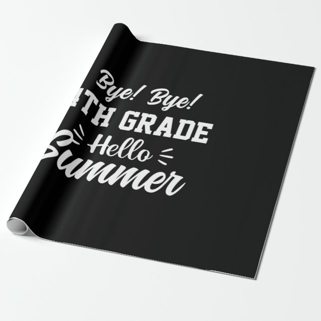 Papel De Presente Graduation Art | 4th Grade Hello Summer (Desenrolado)