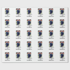 Papel De Presente Graduation photo name year class university simple