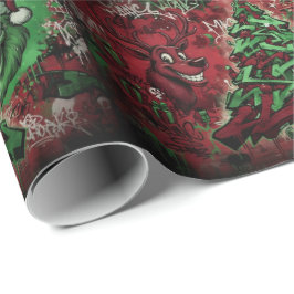 Papel De Presente Graffiti Christmas Matte Wrapping Paper