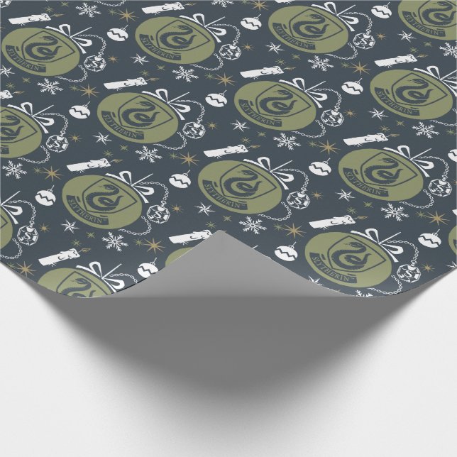 Papel De Presente Gráfico Bauble do Natal SLYTHERIN™ (Ponta)