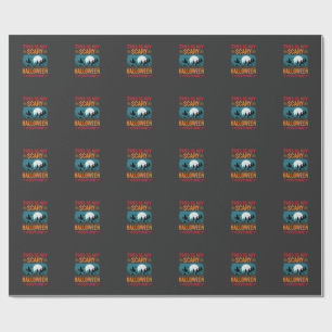 Papel De Presente Gráfico da Lua do Cemitério de Fantasias Assustado