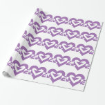 Papel De Presente Gráfico de Amor legal, Roxo<br><div class="desc">Um design de logotipo gráfico,  feito sob medida. AMOR em roxo.</div>