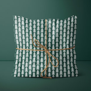 Papel De Presente Gráfico de árvore de Natal verde-geométrico