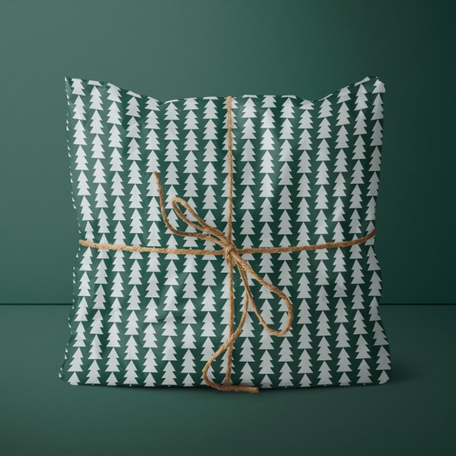 Papel De Presente Gráfico de árvore de Natal verde-geométrico (Criador carregado)