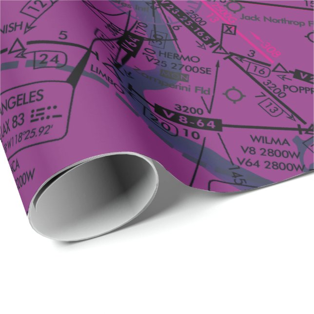 Papel De Presente Gráfico de Aviação (Ponta do rolo)