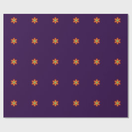 Papel De Presente Gráfico de Flor com Brilho Neon Futurista
