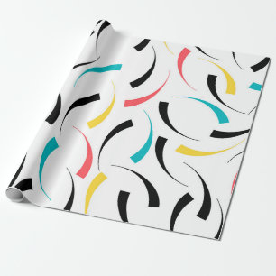 Papel De Presente Gráfico urbano colorido, alegre, moderno e modern