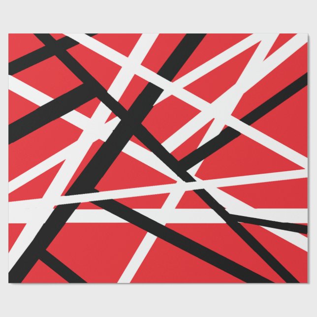 Papel De Presente gráfico vermelho, preto e branco (Aberto)